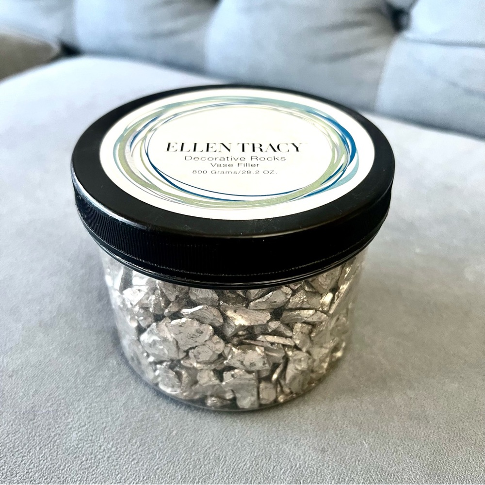 NEW no Tags ELLEN TRACY Decorative Silver Rocks 800g/28.2 oz